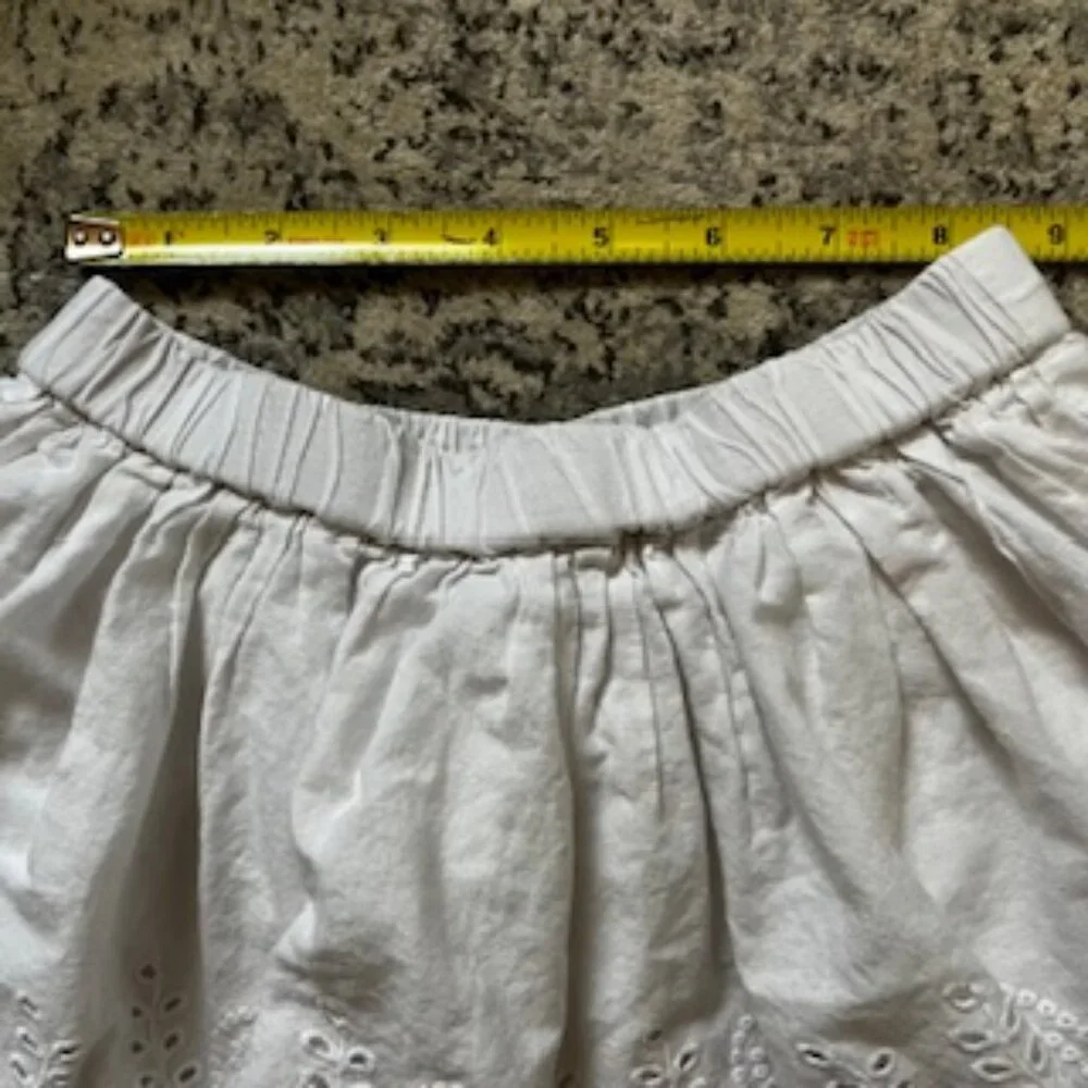 🧡3/15 Gap White Cotton Eyelet Skirt XS 4-5